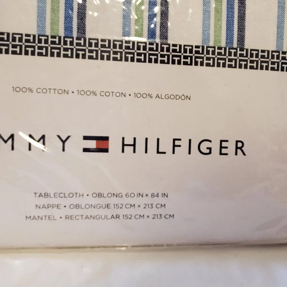 Tommy Hilfiger Blue And White Stripes 60 X 84